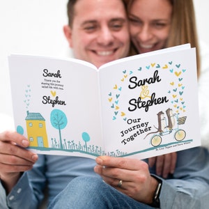 Personalised Our Journey Together Book for Couples, Anniversary's Gift for Boyfriend Girlfriend Husband Wife, Wife Anniversary Card