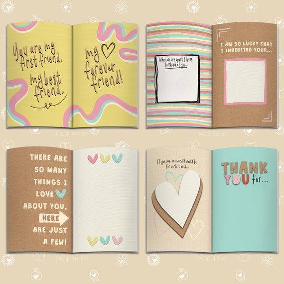 What I Love About Mom Book: Fill in The Blank Prompts Book for Mom. Things What I Love About You Book for Mother, Birthday Gift Ideas for Parents F