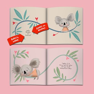 Personalised First Valentine's Day Book for Daddy, Valentine's Gift for Mummy, Baby's First Valentine Gift, Valentine's Day Book image 3