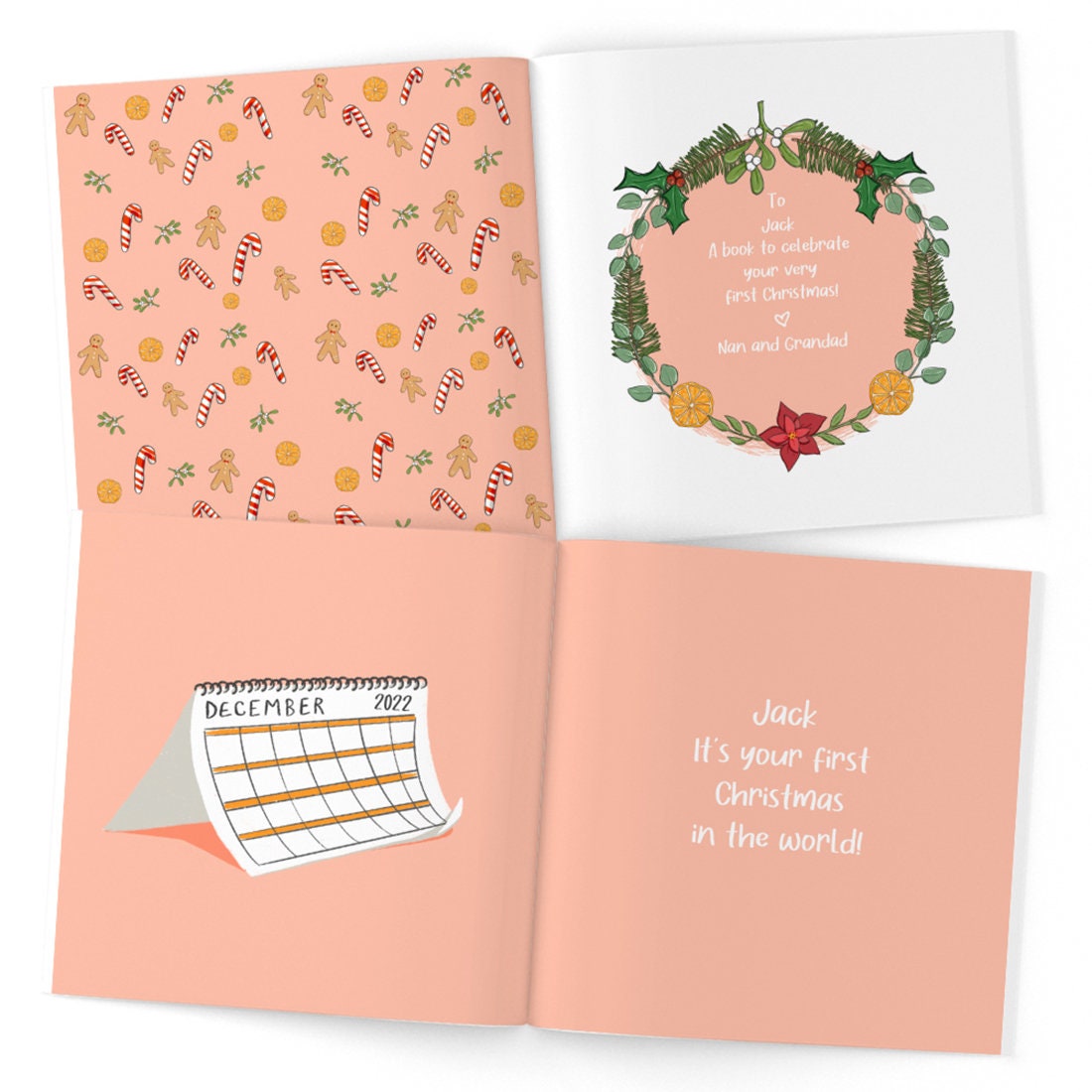Personalised Baby's First Christmas Book Personalized 1st Etsy Australia