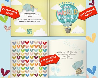 Traditional Book Bound Personalised Baby Photo Album Welcome To The World  BB-3