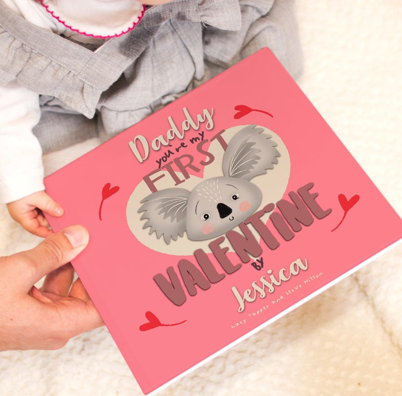 Personalised First Valentine's Day Book for Daddy, Valentine's Gift for Mummy, Baby's First Valentine Gift, Valentine's Day Book image 1