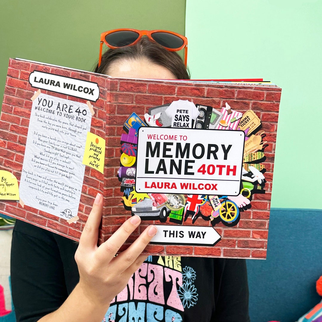 Personalised 40th Birthday Book, Memory Lane Birthday Gift
