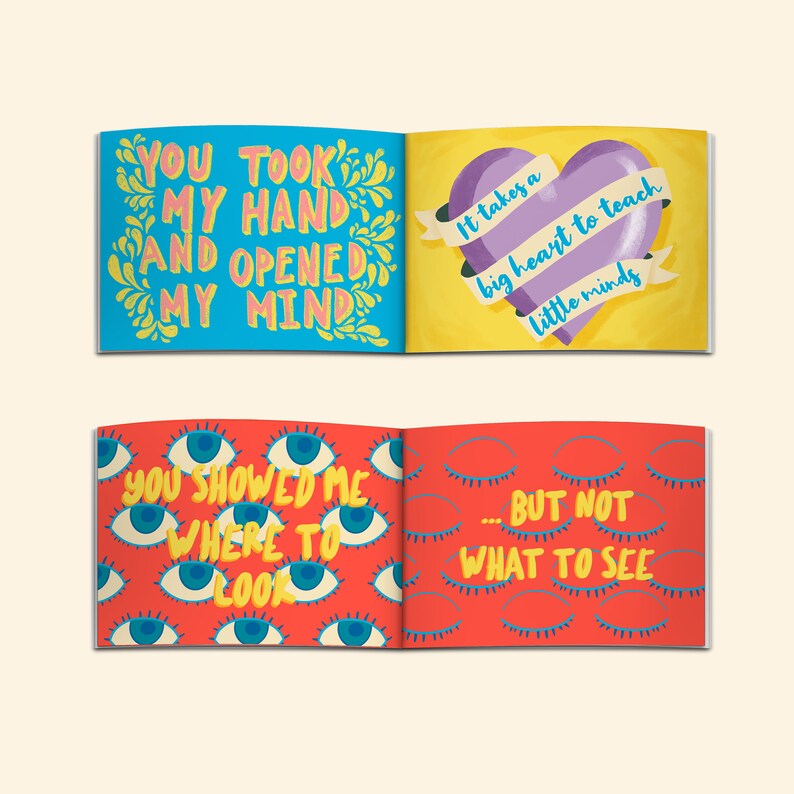 Personalised Thank You Teacher Mini Book Teacher Teaching - Etsy UK