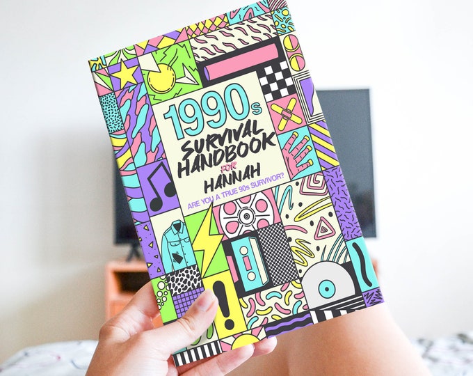 Personalised 90s Nostalgia Quiz Book, UK Childhood Memories Gift, 1990s