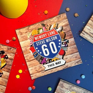 Édition USA, livre personnalisé pour 60e anniversaire, cadeau d'anniversaire Memory Lane, cadeau personnalisé pour 60e anniversaire, livre d'informations sur l'anniversaire, cadeau papa, maman