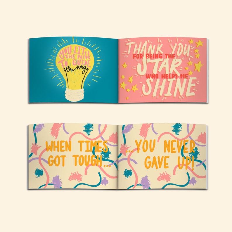 Personalised Thank You Teacher Mini Book Teacher Teaching - Etsy UK