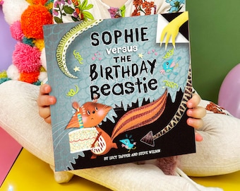 Personalised Birthday Hide and Seek Book, Children's Interactive Story Book, Birthday Beastie Personalized Childrens Book, Happy Birthday