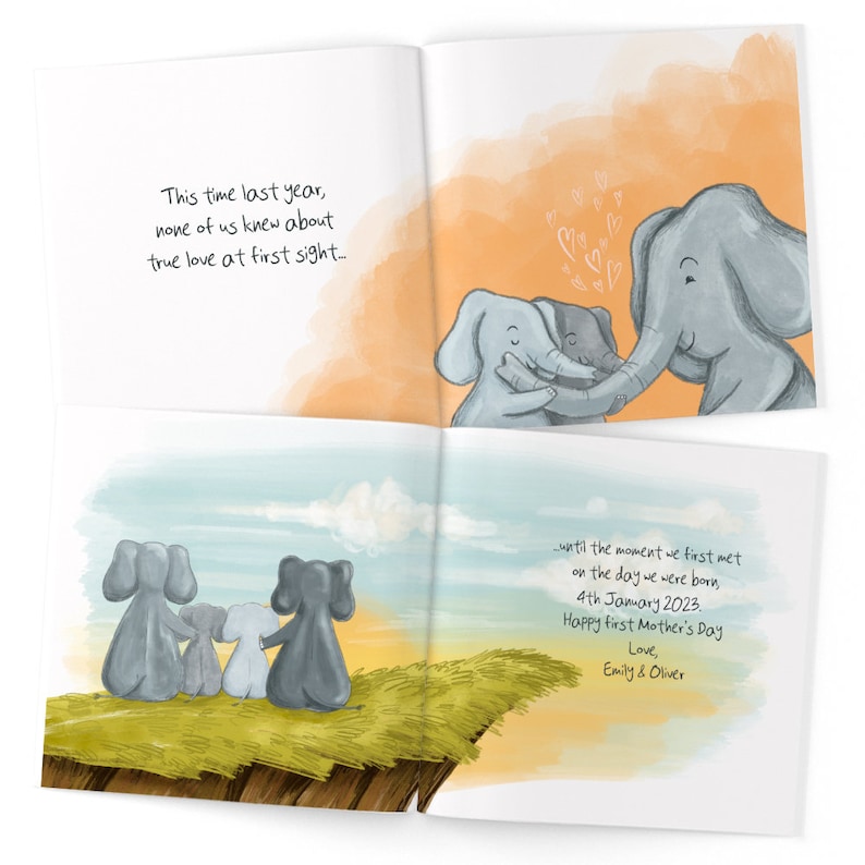 Personalised First Mother's Day Story Book for Twins New Mum Gift image 10