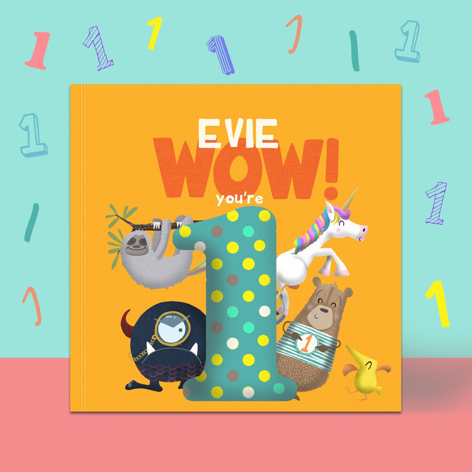 Personalised wow You re One 1st Birthday Etsy