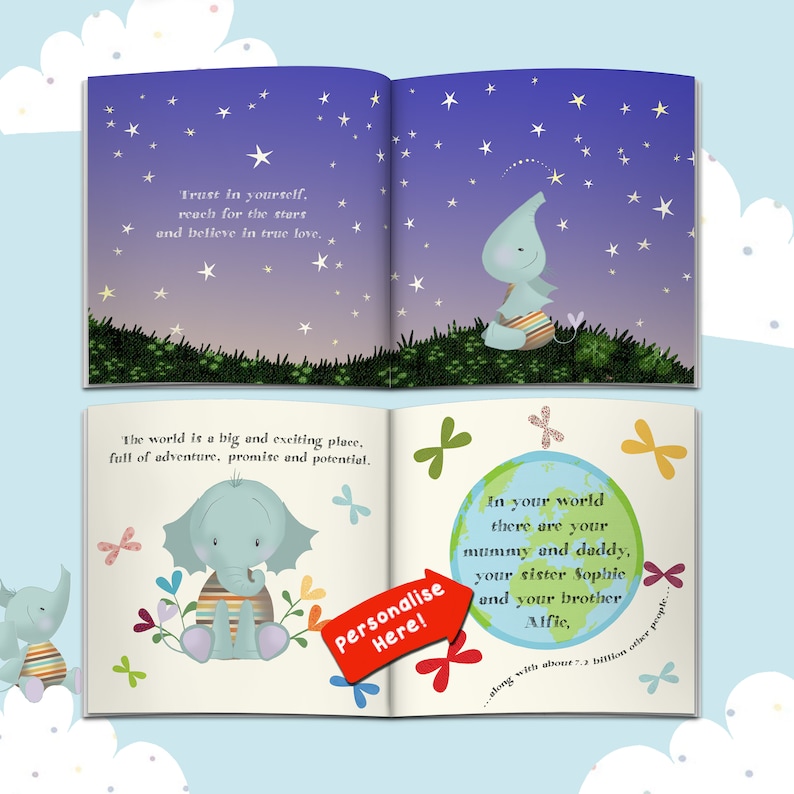 EUROPESE KLANTEN, Welkom in de wereld Gepersonaliseerd nieuw babyboek, cadeaus voor nieuwe baby, gepersonaliseerd doopcadeau, doopboek afbeelding 10