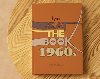 Personalised 1960s Beat The Book Quiz Book, 1960s Decade Nostalgia, 60th Birthday Gift for Men Women, 1960 Retro