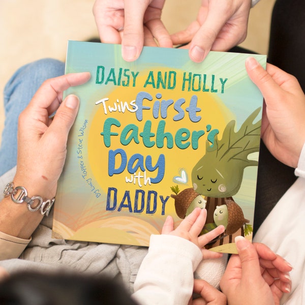 Personalised New Dad Book for Twins, First Father's Day Gift, Daddy Story Book, Gifts for First Time Dad Daddy, Papa, Abba, Personalized