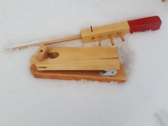 Handmade Wooden Ice Fishing Tip Ups 