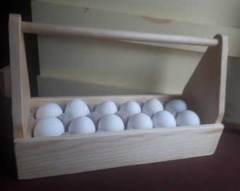 Koszyk do zbierania jajek z sosny białej, torba do rękodzieła