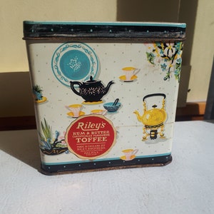 Riley&#39;s Rum & Butter Toffee Tin With hinged Lid