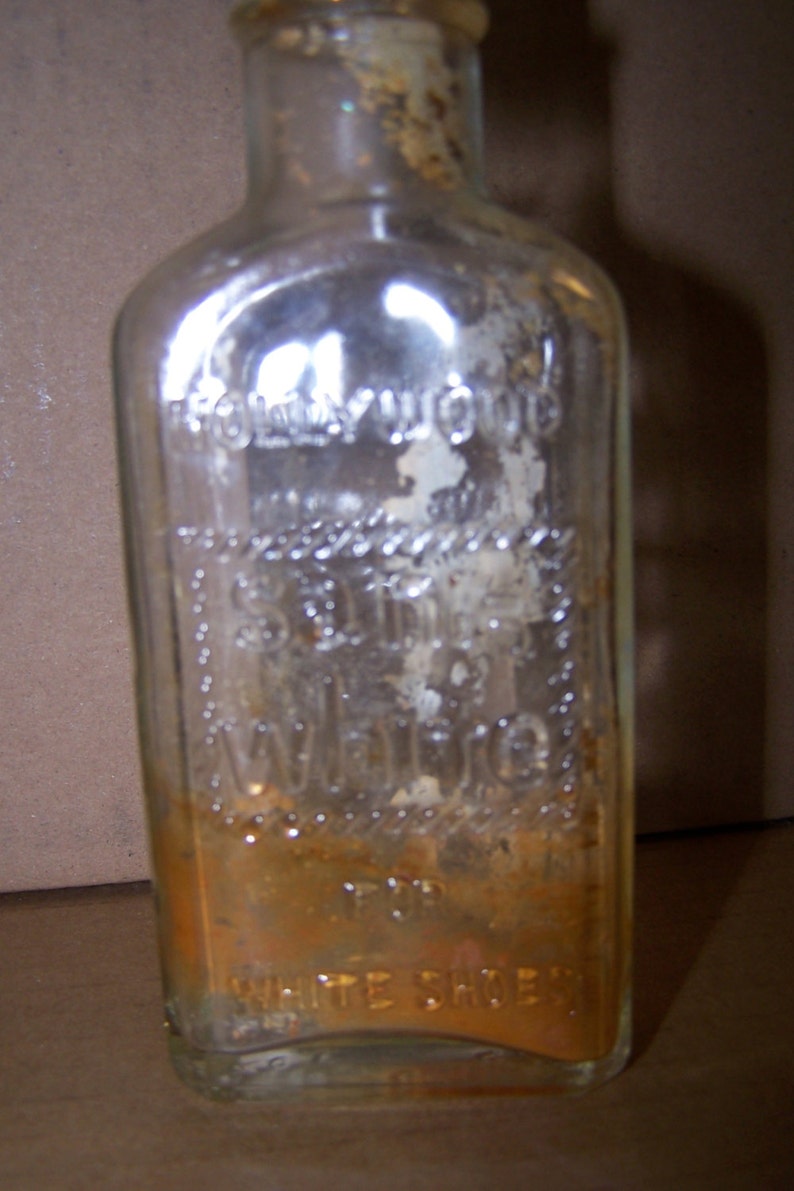 Vintage Shoe Polish Bottle hollywood Saniwhite Etsy