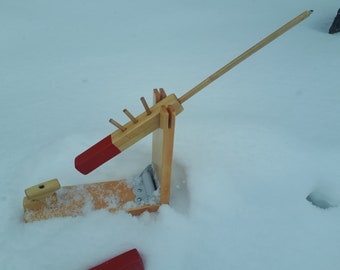 Handmade Wooden Ice Fishing Tip Ups