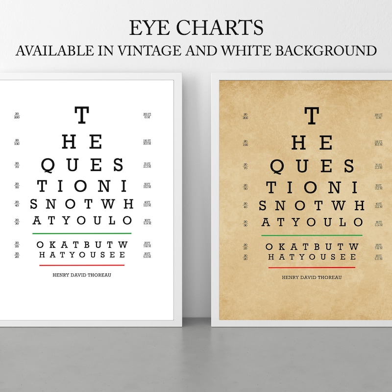 Vintage Eye Chart - Etsy
