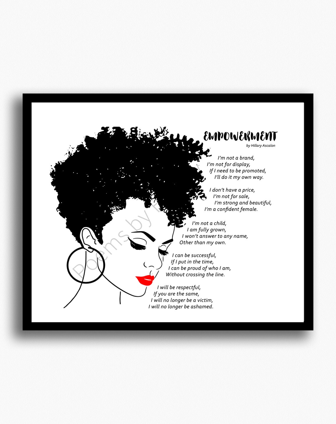 ORIGINAL POEM African American Black Woman Motivational Etsy