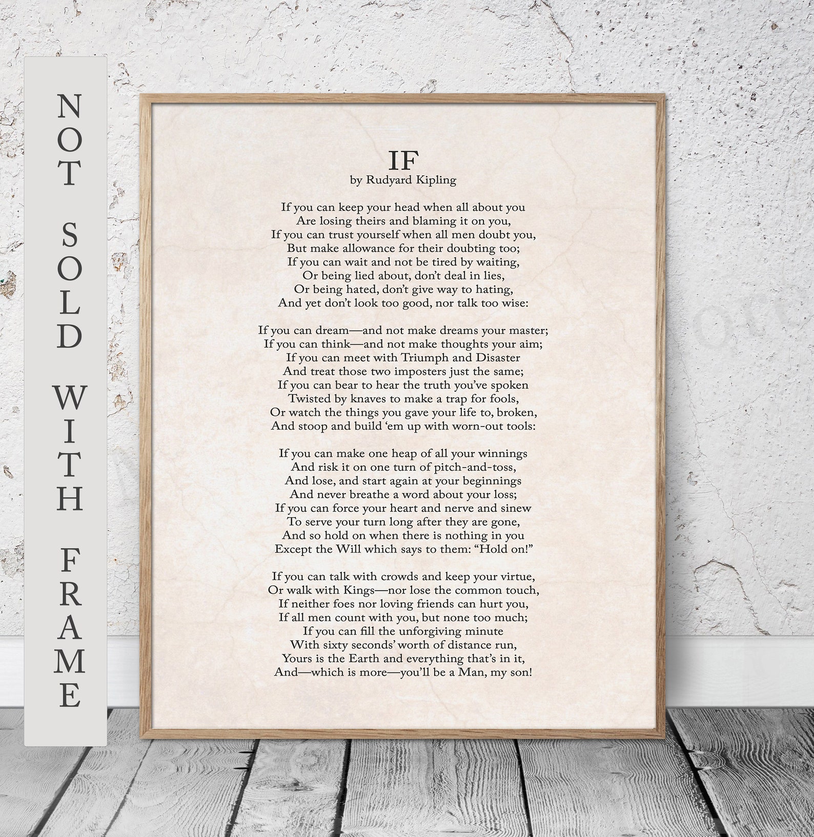 POEM if, Rudyard Kipling, Graduation, Birthday Gift Idea, Young Man ...