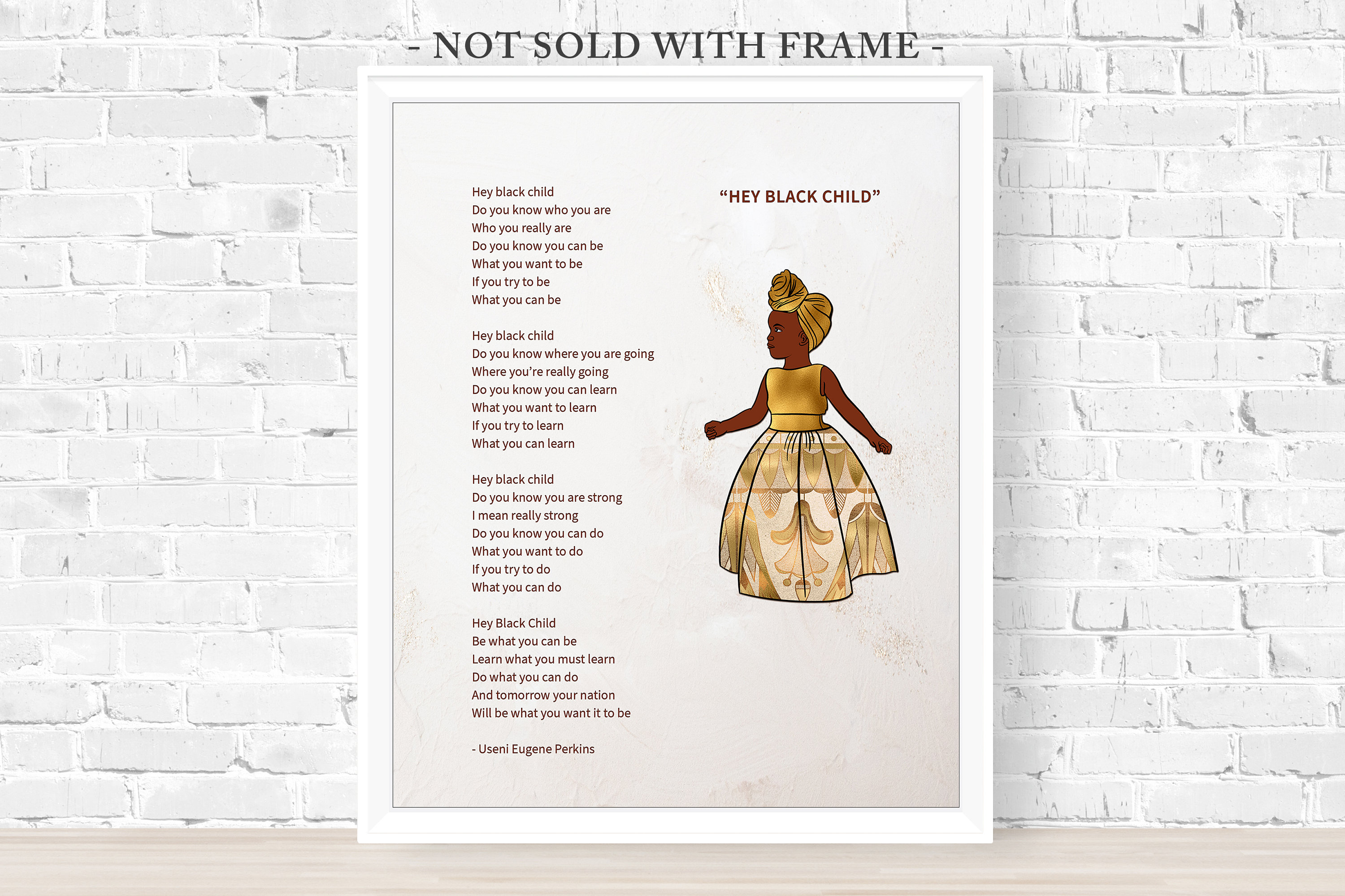 HEY BLACK CHILD Poem, Useni Eugene Perkins, Children's Poems, African