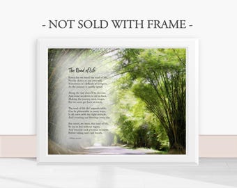 INSPIRATION CHRISTIAN POEM ""The Road of Life"", Kirche Büro Home Décor, Originalgedicht von Hillary Ascalon 8x10 & 11x14 Print (Ungerahmt)"
