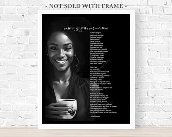 BOSS LADY, Black Woman Entrepreneur Business CEO, Self-Employed, Original Poem "Why I Am My Own Boss" by Hillary Ascalon (Unframed)