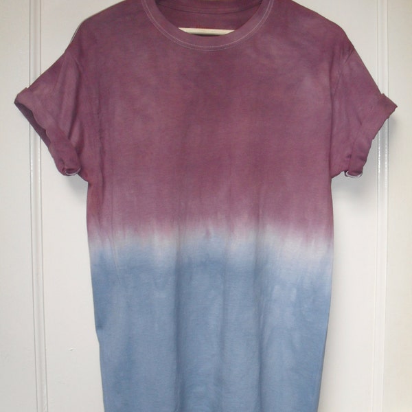 Tie dye tshirt Tie Dye T Shirt ombre acid wash T-shirt hipster festival red blue grunge Retro 90s indie OMBRE dip dye unisex rave skate top