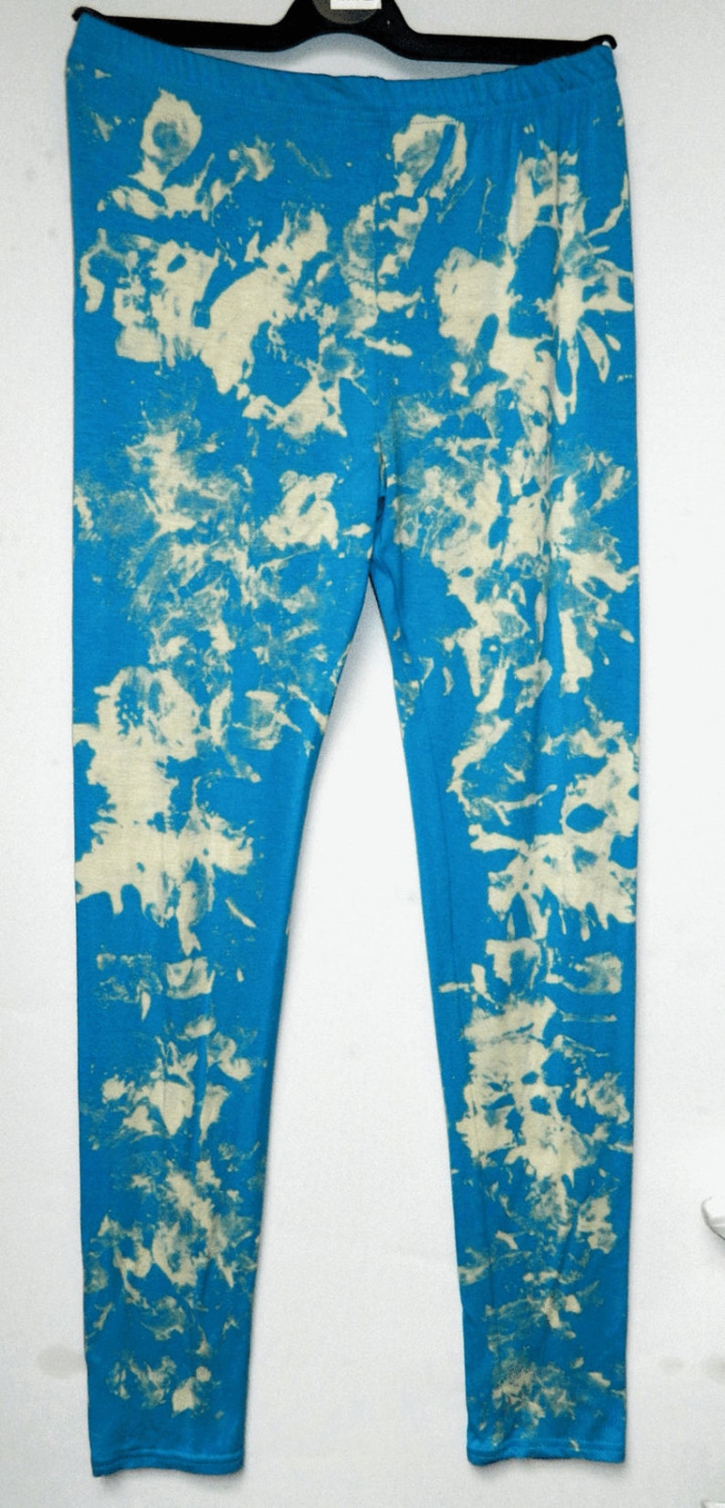 Tie Dye Leggings acid wash Yoga Pants yoga Leggings hand Print Etsy