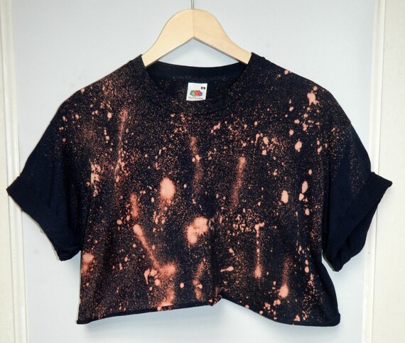 Tie Dye acid wash crop top Grunge vest festival hipster Retro cropped t shirt