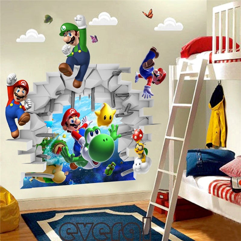 4 Inch Lubba Luma Super Mario Galaxy 2 Bros Brothers Removable Wall Decal  Sticker Art Nintendo 64 SNES Home Kids Room Decor Decoration - 4 by 4 inches