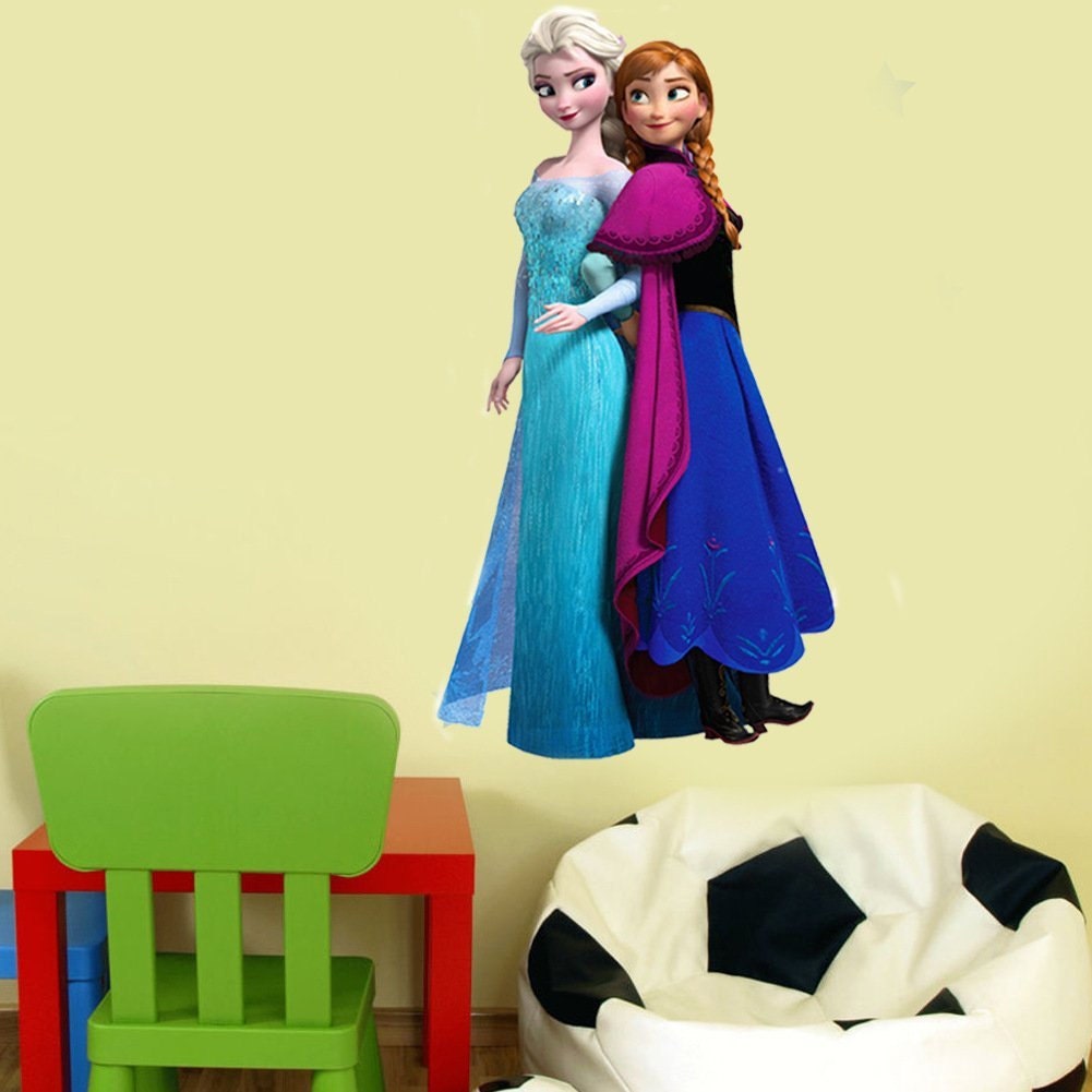 Frozen Elsa Anna Wall Stickers Decals Removable Art Decor Home Etsy