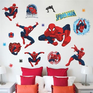 10 Large Spiderman Wall Stickers Art Decals Kids Boy Room Decor