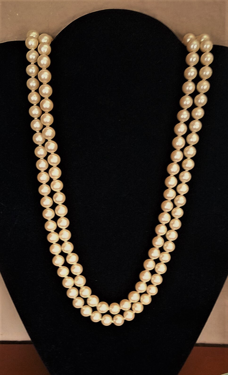 Vintage 2-strand Ivory Glass Pearl Necklace - Etsy