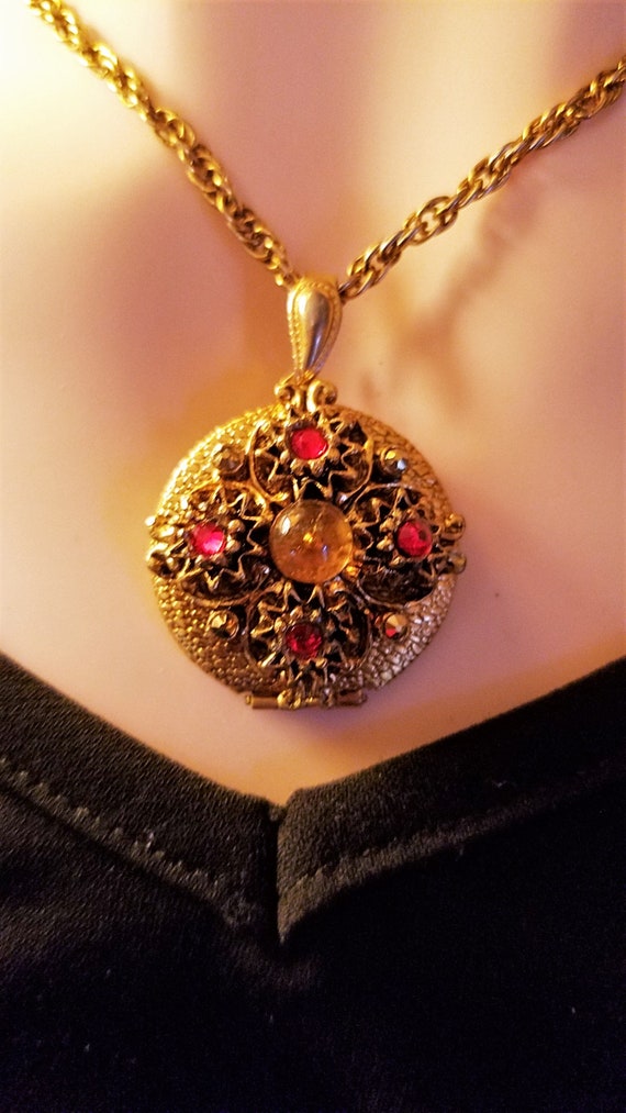 Vintage Rhinestone Encrusted Locket