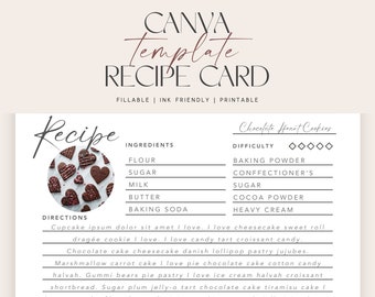 Canva Recipe Card Template