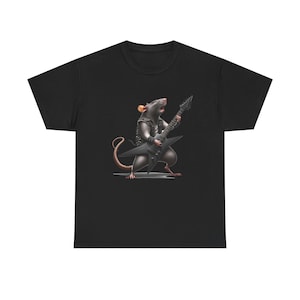 Rat 'n Roll! Rock 'n Roll heavy metal hard rock RAT guitarist Unisex Heavy Cotton Tee!