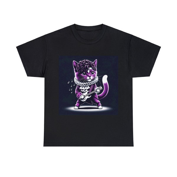 Purple Rain! PRINCE tribute kitten kitty cat tee!