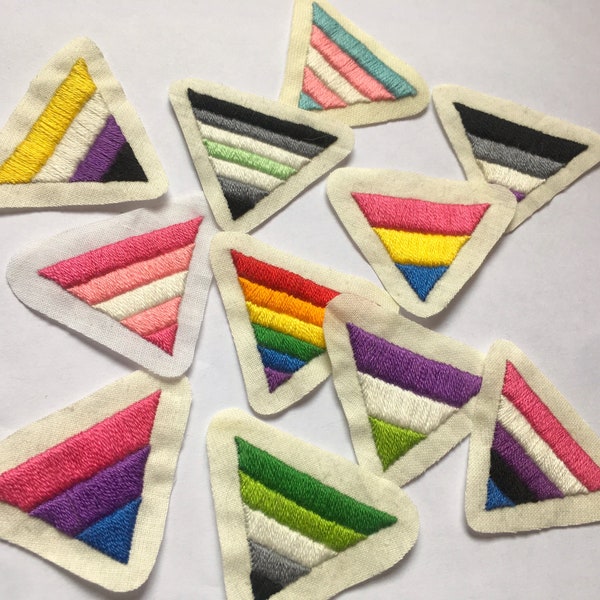 Pride Patches- Gay, Lesbian, Bisexual, Transgender, Pansexual, Asexual, Genderqueer, Nonbinary, Aromantic, Genderfluid, Agender