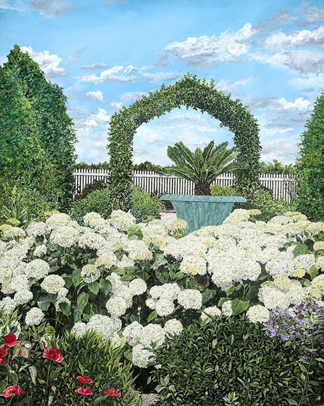 Garden Painting - Spring Landscape - Floral Decor - Garden Art - Floral ...