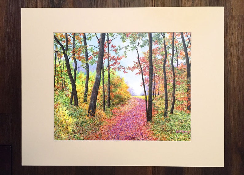 Autumn Leaves Art - Fall Landscape - Forest Print - Nature Art - Fall ...