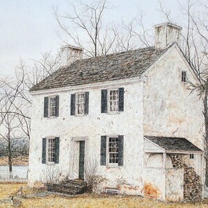Bucks County Art - Americana Art Print - Fine Art Lithograph - Bucks County Print - Realistic Landscape - Colonial Artwork