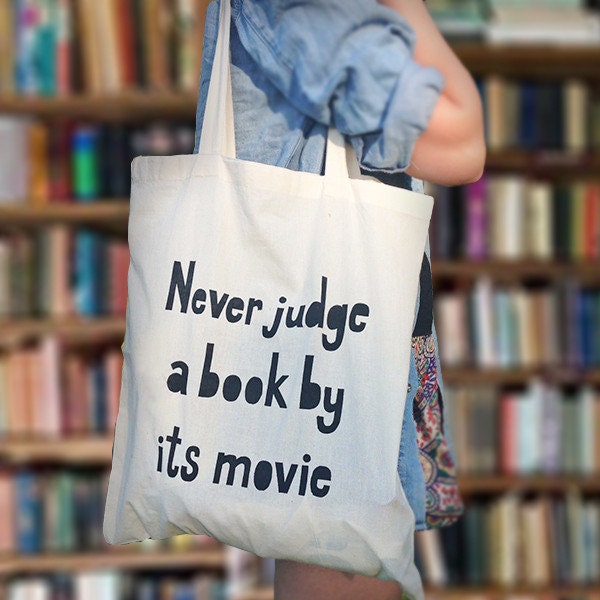 Book Lover Tote Bag – "Never Judge a Book by its Movie"