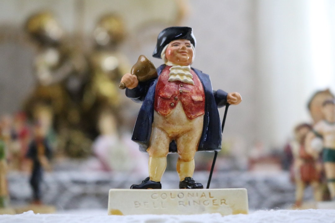 Colonial Bell Ringer Sebastian Miniatures Colonial Bell Ringer Figurine - Marblehead Sticker ...