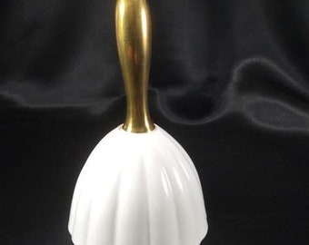 Vintage Shelley Bone China Bell - Regency - Fluted - Gold Handle