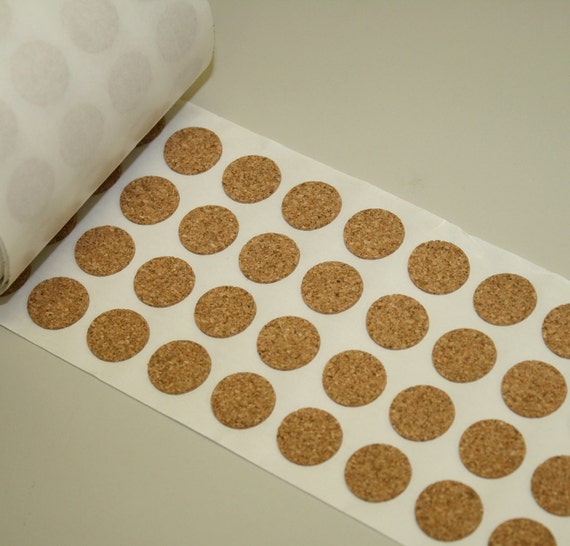 1000 3/4 Adhesive Backed Cork Dots Round Tile Coaster Etsy