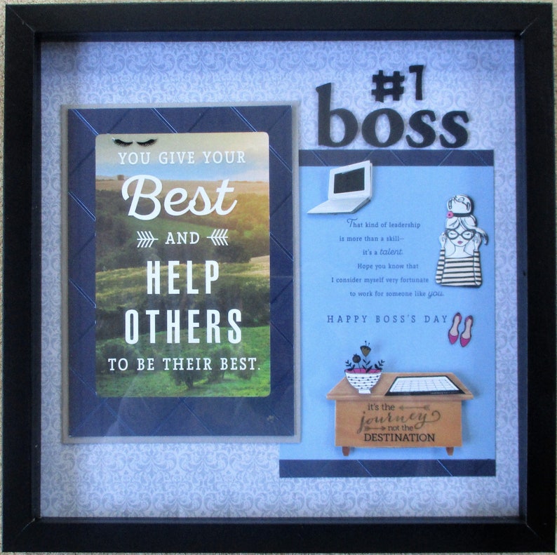 Happy Boss Day, 1 Boss Gift, Boss of the Year Award, Its the Journey not Destination, Gift for Boss, Boss Gift, Office Wall Decor, image 1
