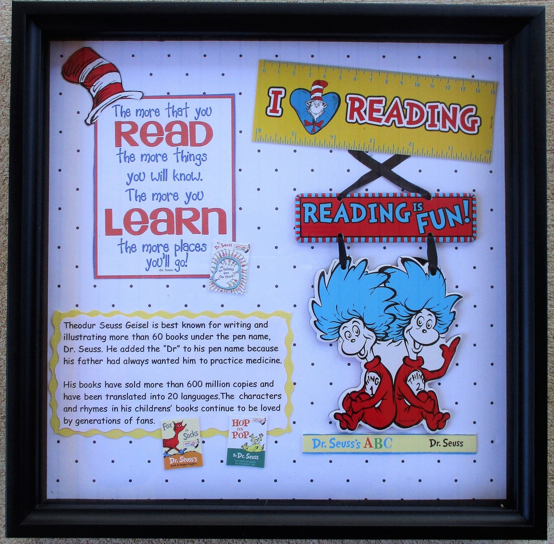 Dr. Seuss Cat in the Hat, Dr. Seuss I Love Reading, Dr. Seuss More You ...