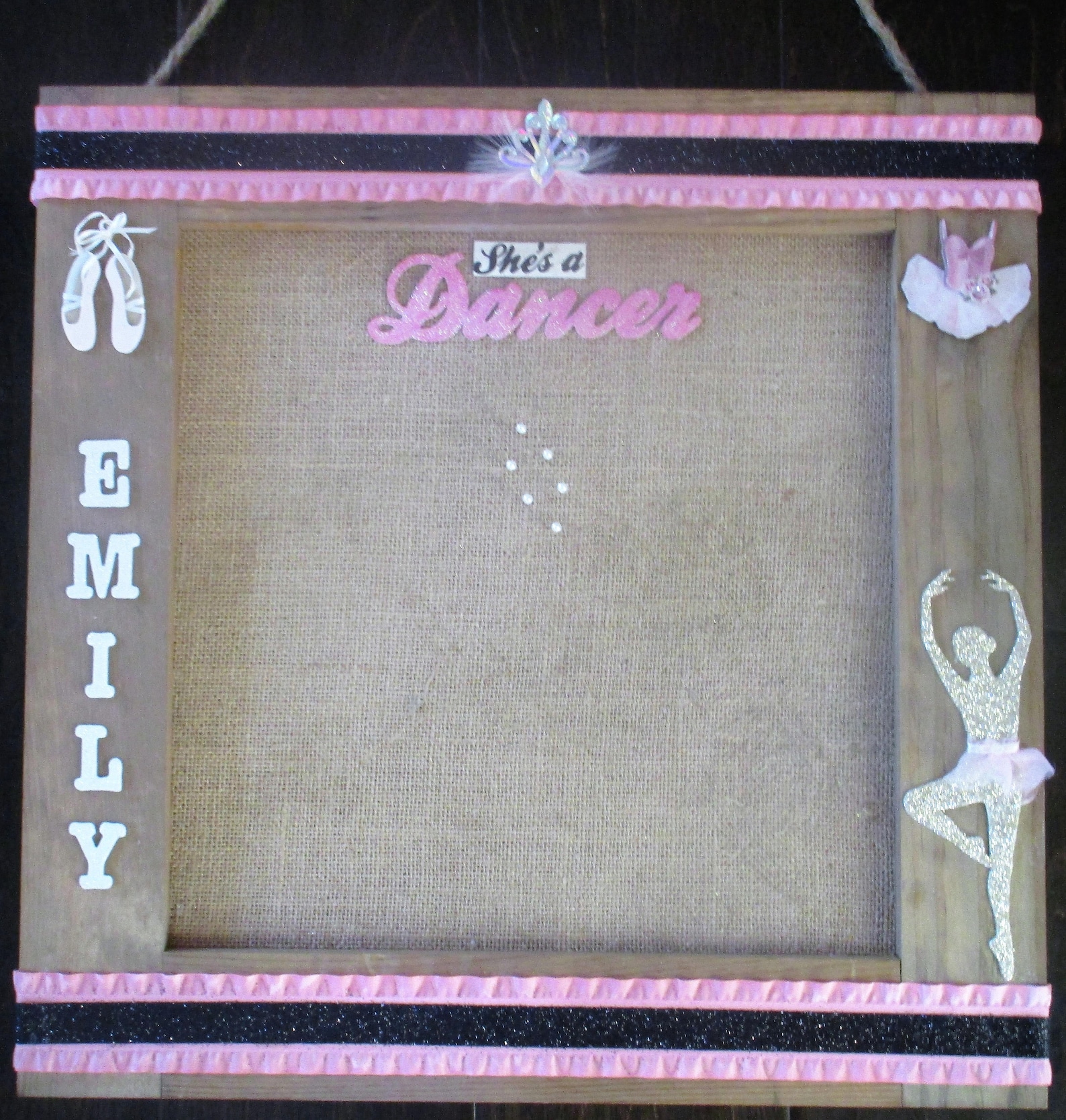 ballerina gift, ballet shoes, girl bulletin board, ballet wall decor, girl room decor, dance wall decor, ballet bulletin board,